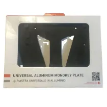 Piastra per Bauletti Monokey Originale Kappa in Alluminio Anodizzato Nero KM8B