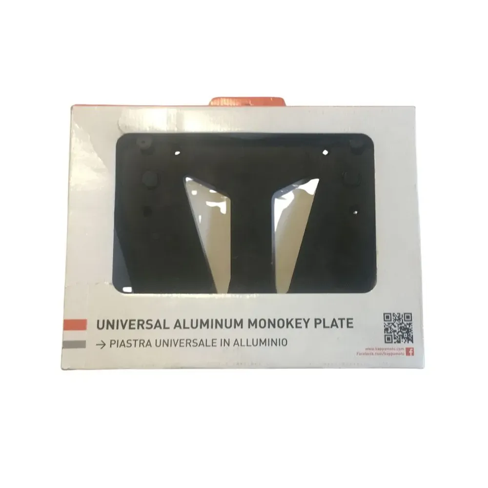 Piastra per Bauletti Monokey Originale Kappa in Alluminio Anodizzato Nero KM8B