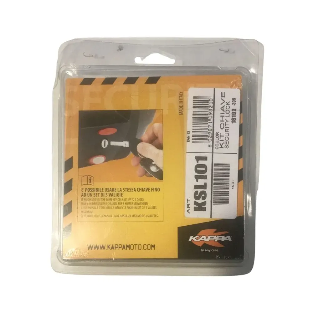 Kit Serratura Originale Kappa Chiave Security Lock per Bauletti e Valigie KSL101