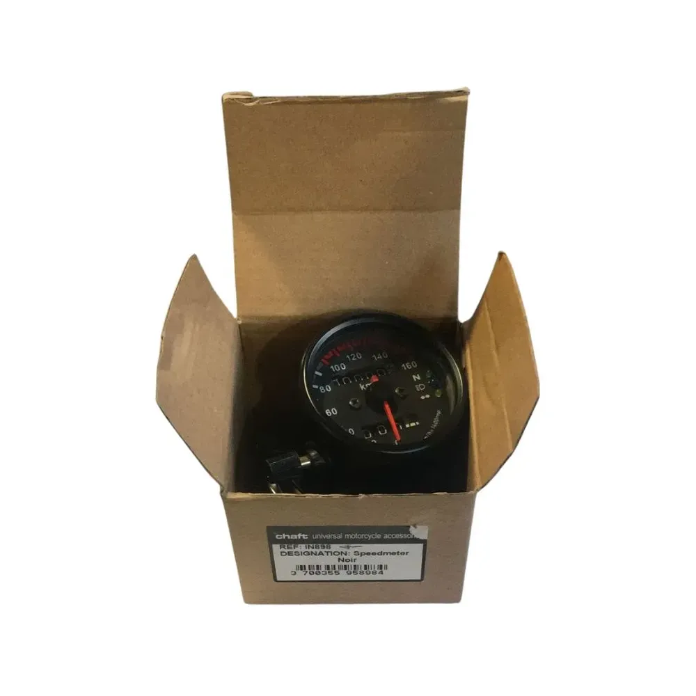 Tachimetro e Contachilometri ad ago Universale colore Nero Vintage Chaft IN898