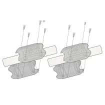 Coppia di Slider Motore in Nylon Originali Givi per paramotori KN Z2159R